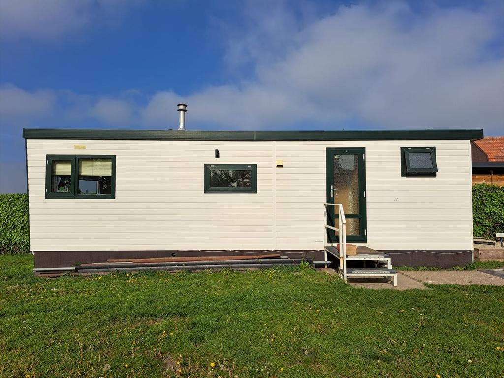 Stacaravan / chalet met airco, Caravans en Kamperen, Stacaravans, tot en met 3, Ophalen