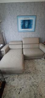 Chaise en cuir 2p avec salon, Trois personnes, Modern strak, Comme neuf, Enlèvement