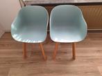 2 mooie lichte azuurblauwe kuip  stoelen, Huis en Inrichting, Stoelen, Ophalen