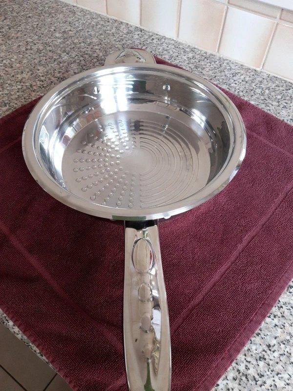 braadpan, Huis en Inrichting, Inox, Inductieplaat, Ophalen of Verzenden, Zo goed als nieuw