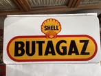 Plaque emaillee Shell Butagaz Bruxelles 1957 état top, Enlèvement