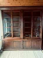 Aangeboden Antieke vitrinekast, Maison & Meubles, Avec porte(s), 200 cm ou plus, Comme neuf, Enlèvement