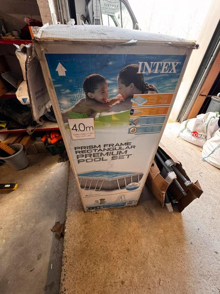 Intex opbouw zwembad 400x200x100 met zandfilter en ladder, Tuin en Terras, Zwembaden, Gebruikt, Opzetzwembad, 80 tot 120 cm, 400 cm of meer