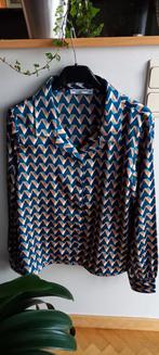 Chemisier satiné  S.  FASHON PRIVAT COMPANY, Kleding | Dames, Blouses en Tunieken, Ophalen of Verzenden, Blauw