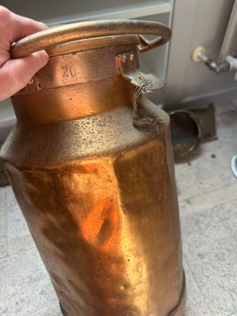 Koperen kan, Ophalen, Koper