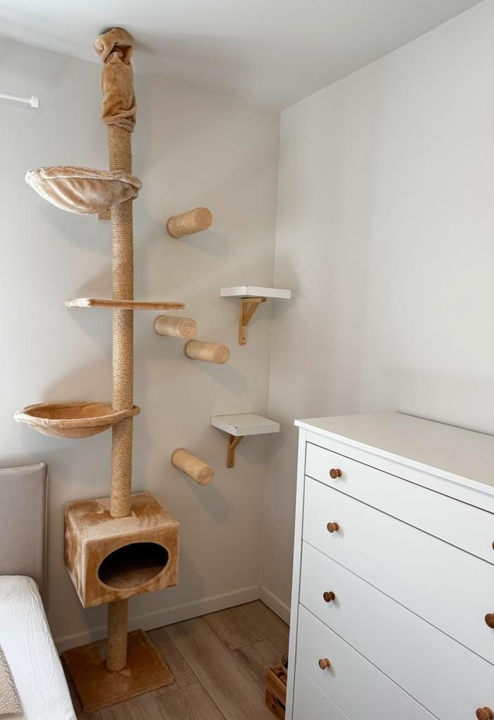 Krabpaal wandmontage, Dieren en Toebehoren, Krabmeubelen, Gebruikt, Krabpaal, Ophalen of Verzenden