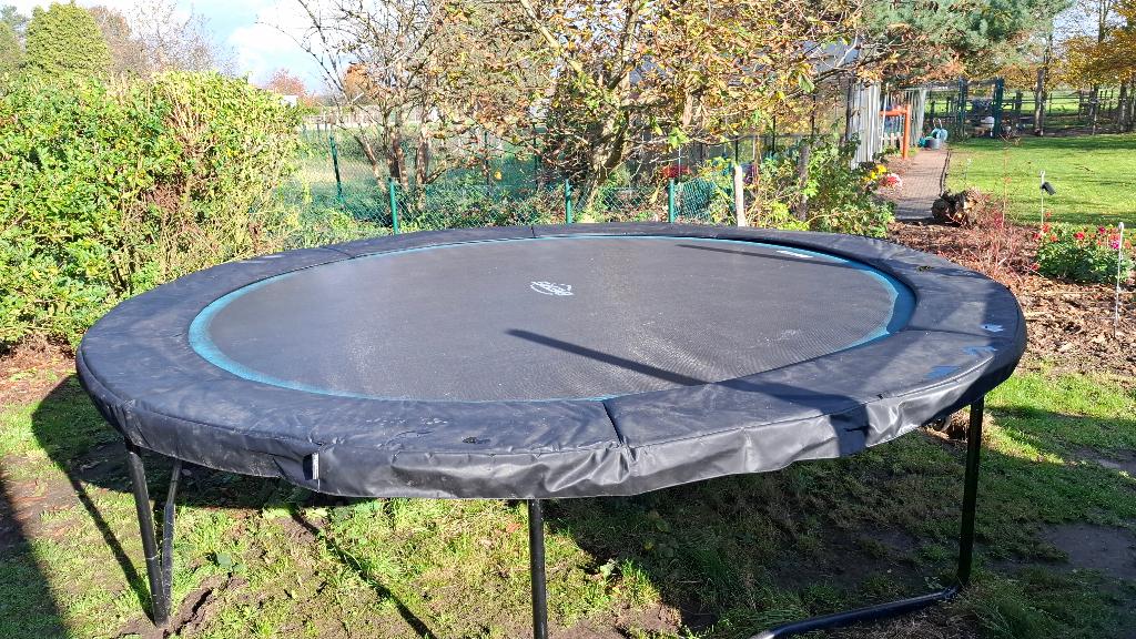 BERG Champion Trampoline met veiligheidsnet - 430 cm - Zwart, Ophalen, Zo goed als nieuw