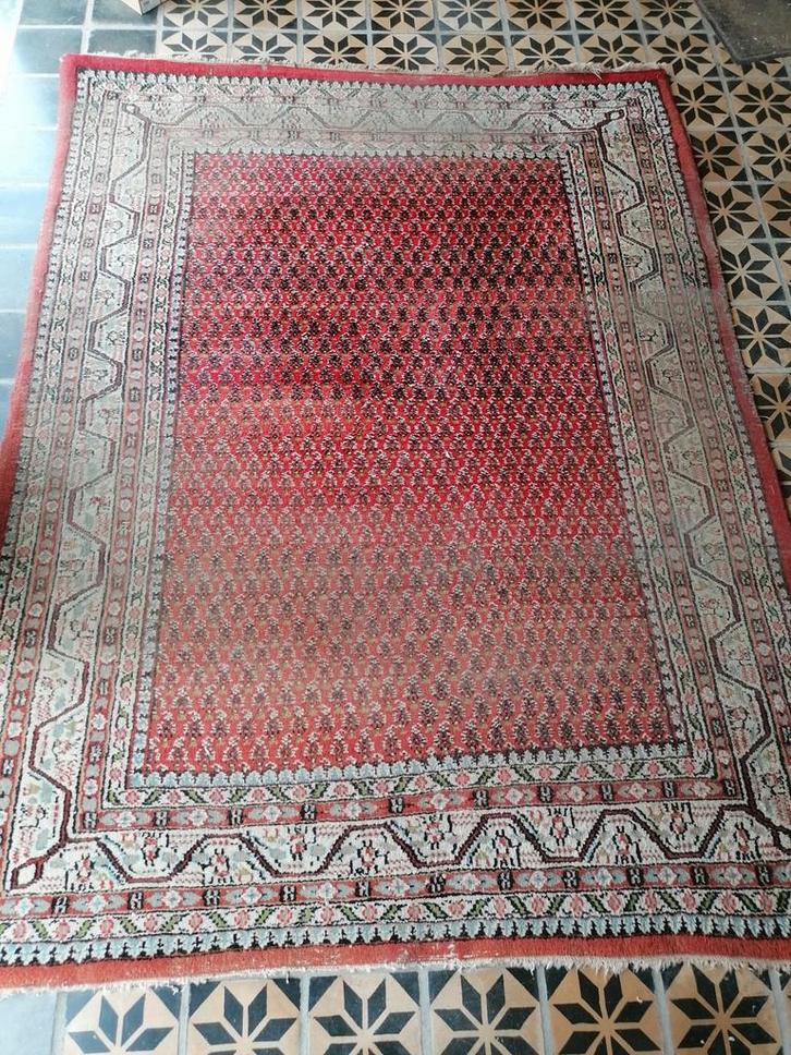 Tapis oriental persan Mir noué à la main vintage, années 198, Maison & Meubles, Ameublement | Tapis & Moquettes, Rouge, Enlèvement