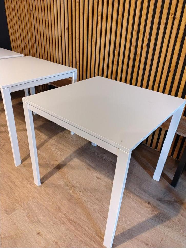 6 Moderne Witte Tafels (100x100 cm), Huis en Inrichting, Tafels | Eettafels, Ophalen