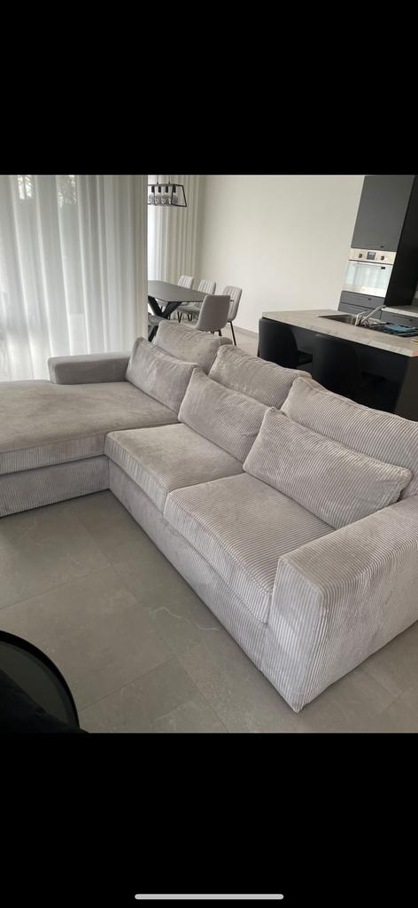 Hoekzetel grijs, Maison & Meubles, Canapés | Coins salons complets, Comme neuf, Enlèvement