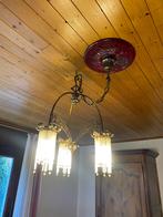 Lustre vintage, Huis en Inrichting, Lampen | Kroonluchters, Ophalen, Zo goed als nieuw, Glas, Art nouveau