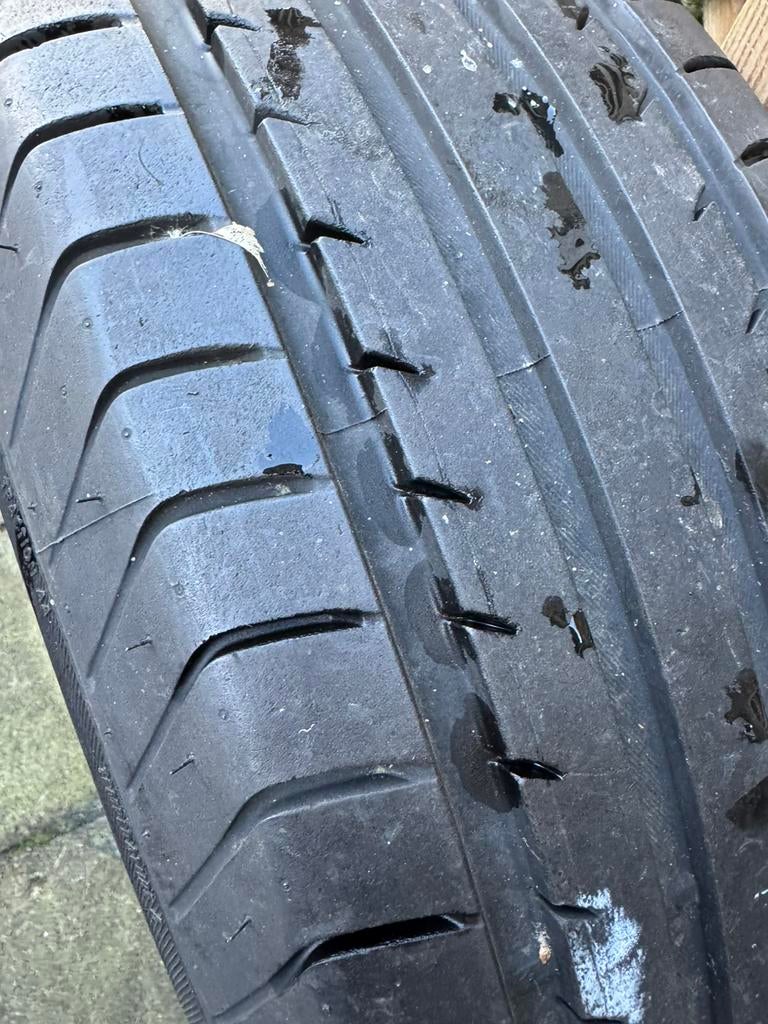 Jantes et pneus Audi 225 60 16. Bon état, Enlèvement, Utilisé