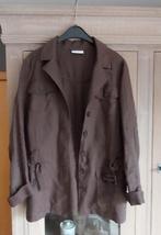 Bruin linnen vestje maat 46 Jessica., Ophalen of Verzenden, Maat 46/48 (XL) of groter, Bruin