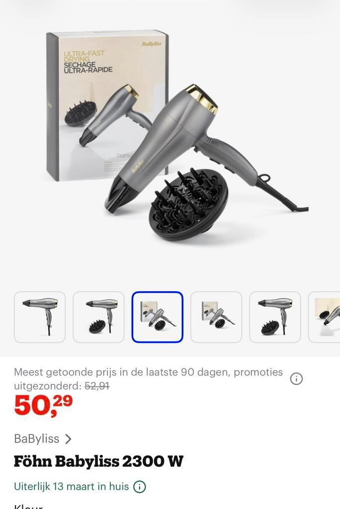 Babyliss Föhn Titanium Gold 2300W – Splinternieuw, Handtassen en Accessoires, Uiterlijk | Haarverzorging, Zo goed als nieuw, Ophalen
