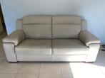 Divan cuir haut de gamme, Maison & Meubles, Trois personnes, Banc droit, Comme neuf, Enlèvement
