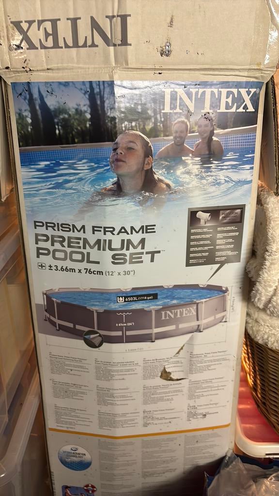 Intex zwembad 3,66 m diameter, Ophalen, Zo goed als nieuw