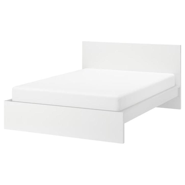 Bed wit IKEA 180x200 cm, Huis en Inrichting, Slaapkamer | Bedden, Zo goed als nieuw, Tweepersoons, 180 cm, 200 cm, Hout, Wit, Ophalen