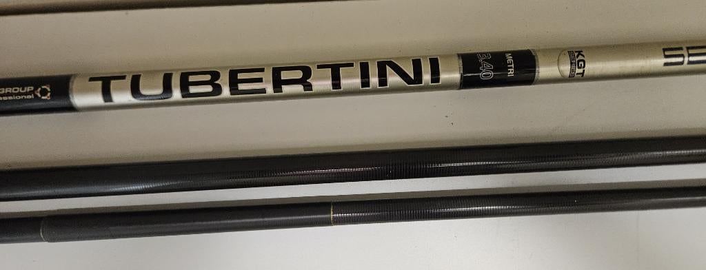 SCHEPSTEEL MERK TUBERTINI 3,4 M LANG, Watersport en Boten, Hengelsport | Witvissen, Ophalen, Gebruikt, Complete set