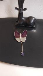 Vintage broche vlinder LDADPR, Overige materialen, 4 tot 7 cm, Gebruikt, Overige kleuren
