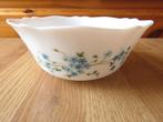 vintage arcopal grand saladier motifs myosotis veronica, Ophalen of Verzenden, Gebruikt, Kom(men)