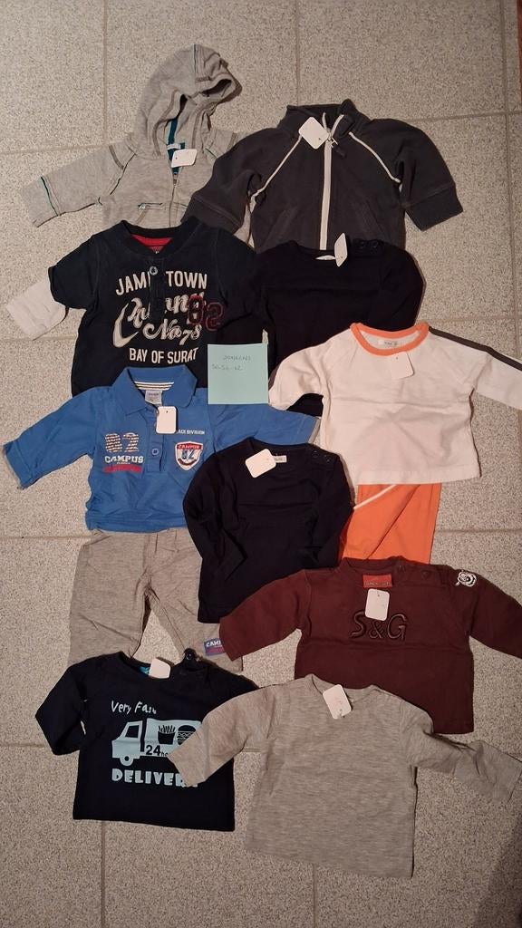 Toutes sortes de vêtements de la taille 50 à 62, Enfants & Bébés, Vêtements de bébé | Taille 56, Garçon, Enlèvement ou Envoi, Comme neuf