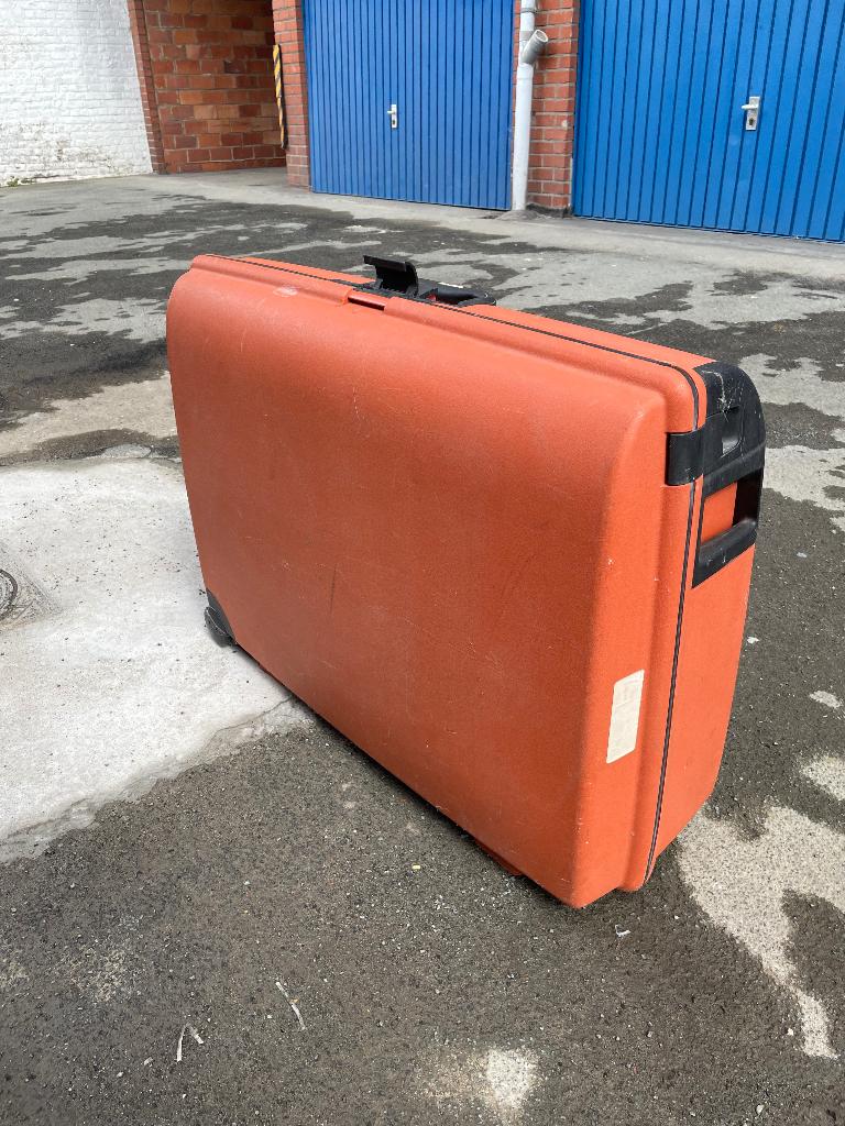 Valise rigide Carlton vintage (orange), Handtassen en Accessoires, Koffers, Ophalen, Wieltjes, Gebruikt, Hard kunststof
