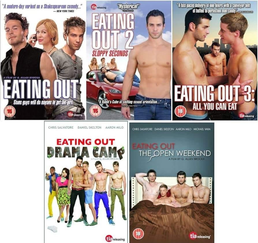 Eating Out 1 t/m 5 (dvd's), CD & DVD, DVD | Comédie, Comme neuf, Enlèvement ou Envoi