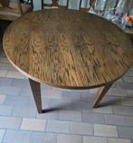 Stevige houten tafel 100 cm, Ophalen, Gebruikt, Rond