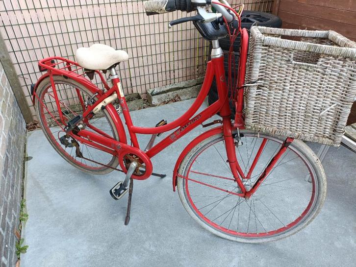 Oxford Fleur bakfiets rood 28 inch, Fietsen en Brommers, Fietsen | Dames | Omafietsen, Gebruikt, Versnellingen, Ophalen
