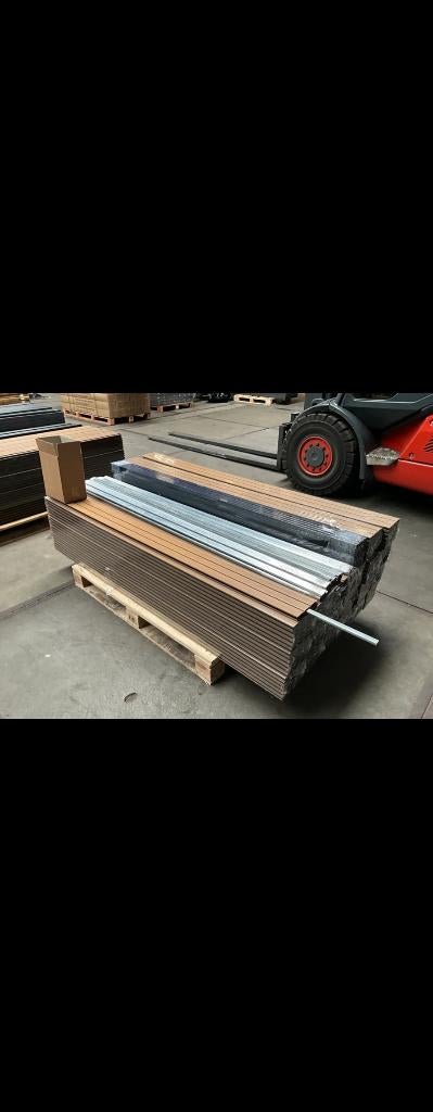 10x Triple Rhombus Eiken Composiet schutting + tuinpalen, Ophalen, 1 tot 2 meter, 6 meter of meer, Nieuw