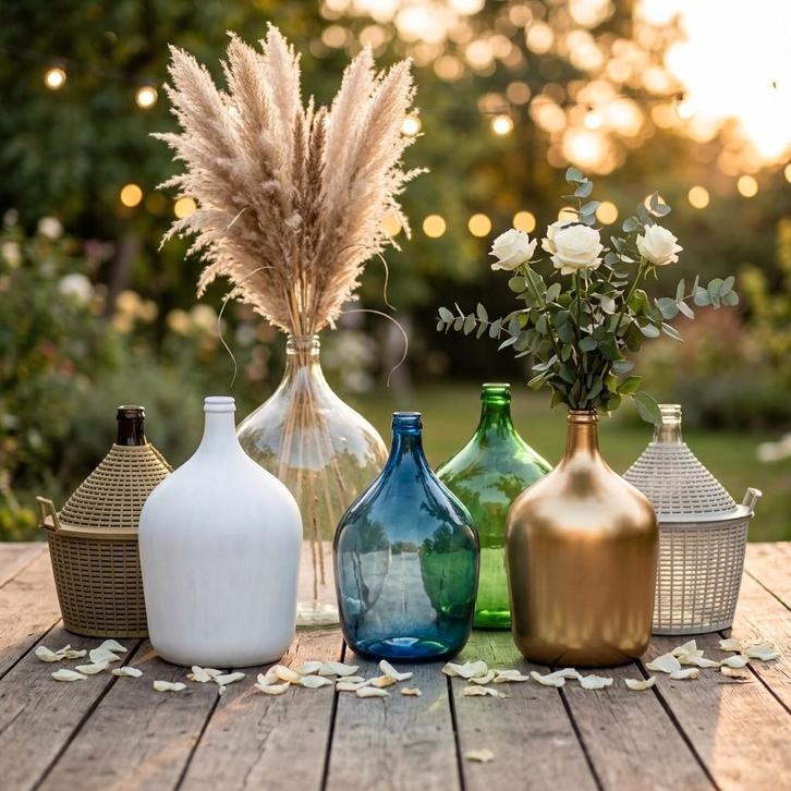 Elégantes dame-jeannes - parfaites pour déco de mariage, Maison & Meubles, Accessoires pour la Maison | Vases, Verre, Enlèvement