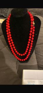 AAA koraal halsketting, Ophalen, Zo goed als nieuw, Rood, Goud