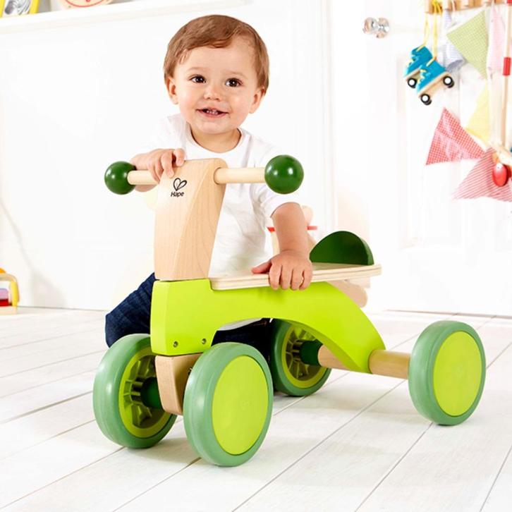 Hape houten loopfiets groen, Kinderen en Baby's, Speelgoed | Houten speelgoed, Nieuw, Rij- of Hobbelspeelgoed, Ophalen of Verzenden