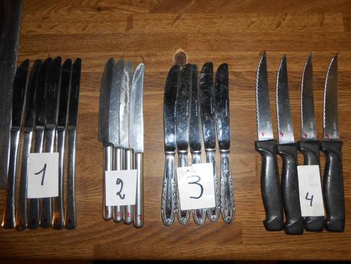 couteaux couteaux de table, Maison & Meubles, Cuisine | Couverts, Utilisé, Couverts en vrac, Inox ou Chrome, Résiste au lave-vaisselle