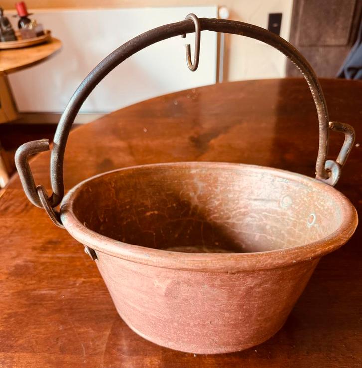 Chaudron en cuivre rouge, Antiquités & Art, Antiquités | Bronze & Cuivre, Cuivre, Enlèvement