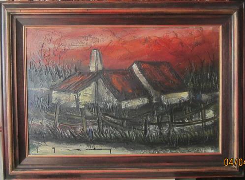 "Hoeve" - Stephaan Tessely (1933), Antiek en Kunst, Kunst | Schilderijen | Klassiek, Ophalen