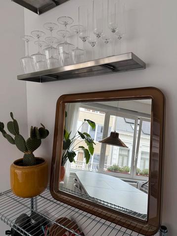 1960s Space age vierkante acryl spiegel Guzzini beschikbaar voor biedingen