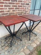 Koppel identieke antieke tuintafels, Tuin en Terras, Tuintafels, Ophalen, Metaal