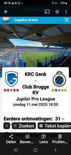 Krc Genk - Club Brugge 1 ticket te koop