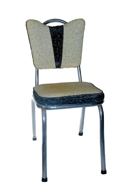 4 chaises vintage COOEY 1950, Huis en Inrichting, Stoelen, Gebruikt, Vier, Metaal, Wit, Ophalen