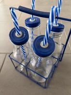 4 flesjes met deksel en rietjes, Enlèvement, Comme neuf