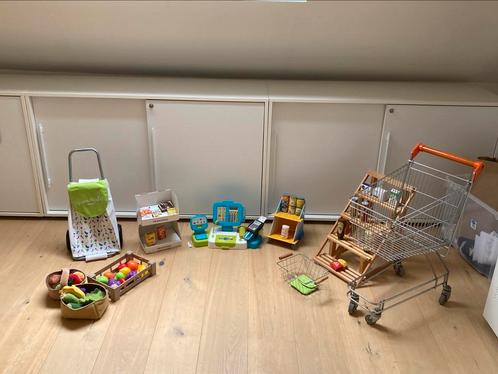 Lot « Je joue au magasin » (avec chariot, caisse, etc.), Hobby en Vrije tijd, Overige Hobby en Vrije tijd, Zo goed als nieuw, Ophalen
