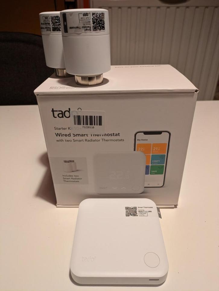 Tado | Wired V3 + Starter Kit, Doe-het-zelf en Bouw, Verwarming en Radiatoren, Zo goed als nieuw, Thermostaat, Hoog rendement (Hr)