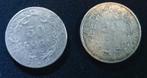 Lotje: 50 cent 1910 FR & VL - Albert I, Postzegels en Munten, Zilver, Zilver, Verzenden, Setje