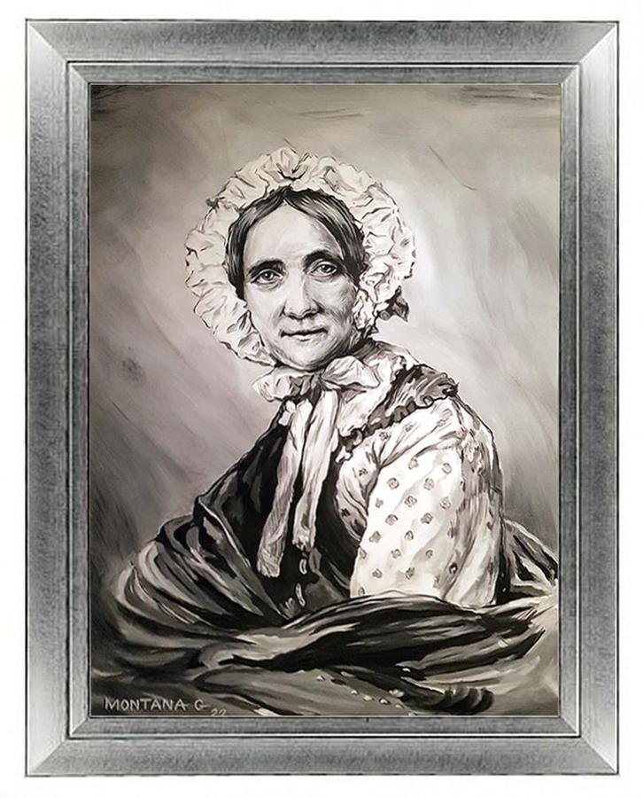 Portret van Gitane B&W Painting, Antiek en Kunst, Kunst | Schilderijen | Modern, Ophalen of Verzenden