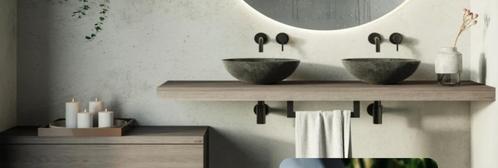 ✅nieuw Looox Wooden Base Shelf Deco Wastafelblad 120x41x7 ✅, Huis en Inrichting, Badkamer | Badkamermeubels, Nieuw, Ophalen
