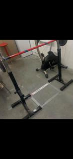 Banc de musculation +2chandelles  = 80 euros️, Enlèvement, Utilisé