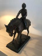 Bronzen beeld ruiter getekend, Ophalen