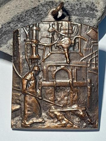 Médaille Bronze - Aciéries et Minières de la Sambre - 1947, Enlèvement ou Envoi