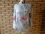 (184)- blouse femme t.XL  grise rose, Kleding | Dames, Blouses en Tunieken, Ophalen of Verzenden, Zo goed als nieuw, Maat 42/44 (L)